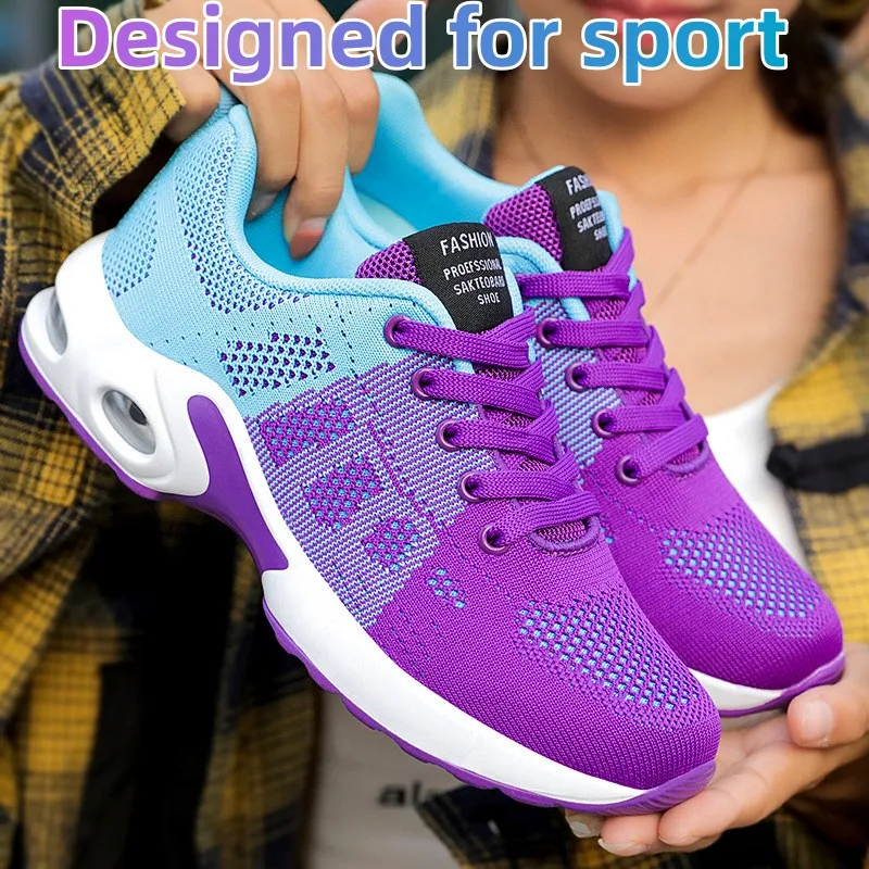 Women Running Shoes Running Shoes Ladies Breathable Sneakers Summer Light Mesh Air Cushion Women Sports Shoes Outdoor Lace Up Training