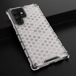 2 - in - 1 Full Protection Shockproof Translucent Phone Case with Hard Armor Cover - S23 Plus (Clear)