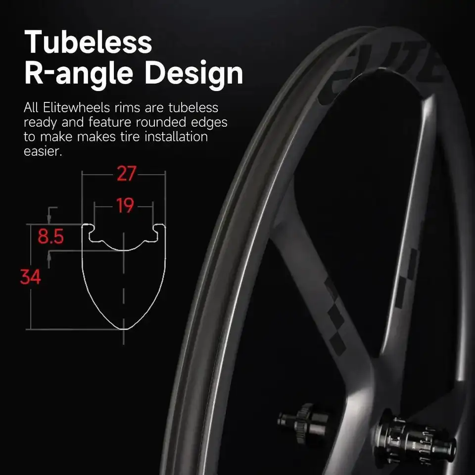 ELITEWHEELS グラベル 5 カーボンスポークホイール ロードディスク