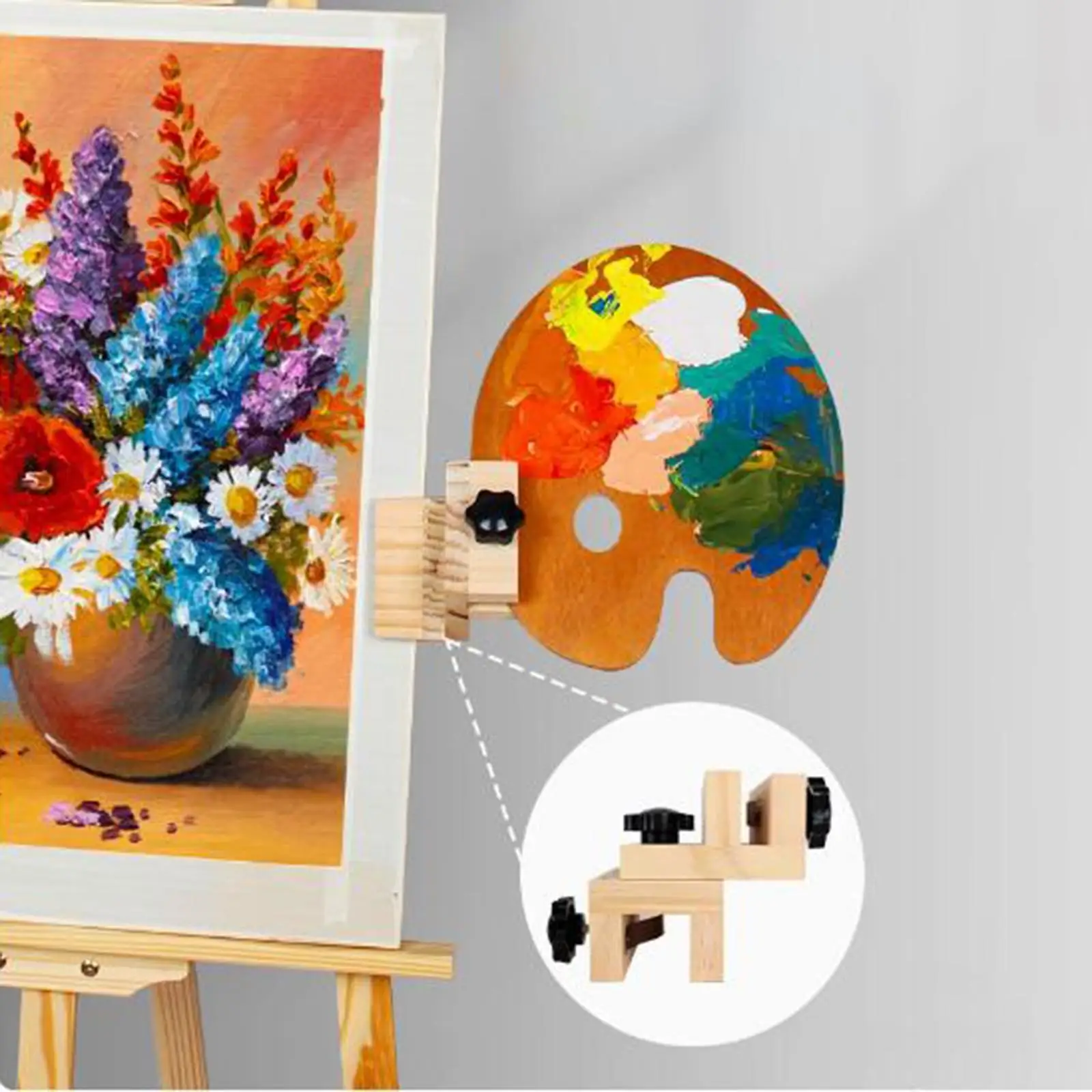 Painting Easel Clamp Palette Clip Wood Classroom Sturdy Painting Copy Clip Multiuse for Children Boys Girls