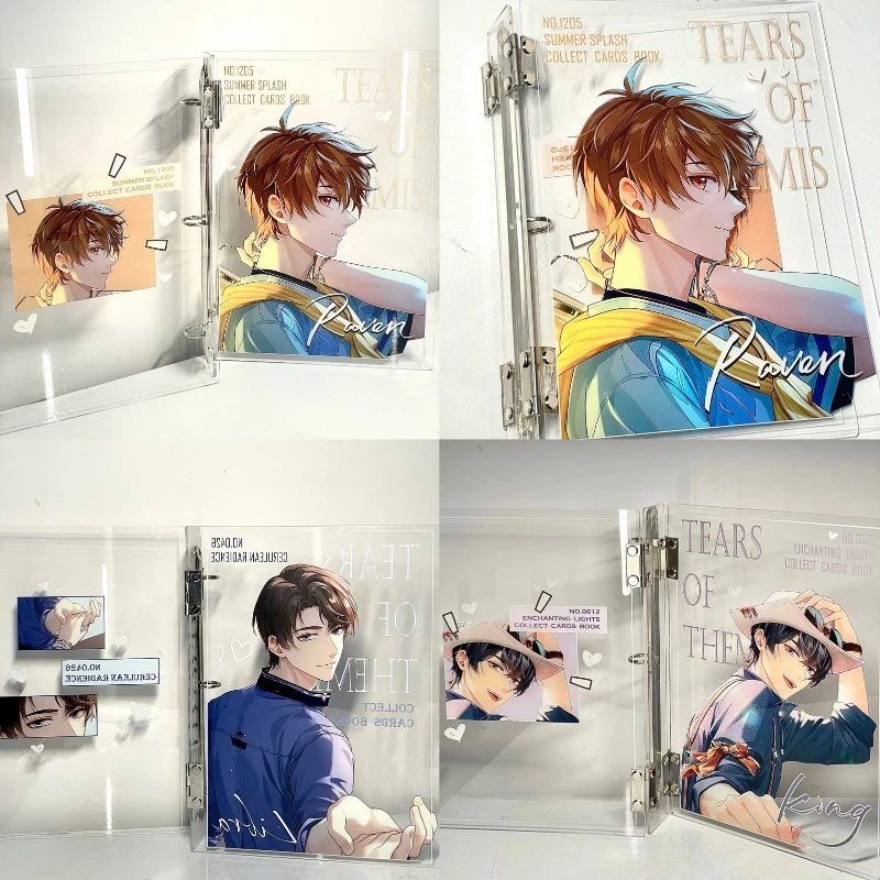 

Anime Tears of Themis PVC Transparent 3-hole A5 A4 Loose-leaf Book Housing Notepad Manual Ledger Detachable Notebook Outer Cover