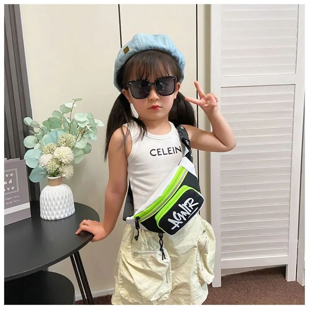 New Baby Mini Waist Bags Oxford Cute Letter Girls Boys Banana Bag Fashion Fanny Pack Kids Shoulder Crossbody Chest Belt Bags - 4