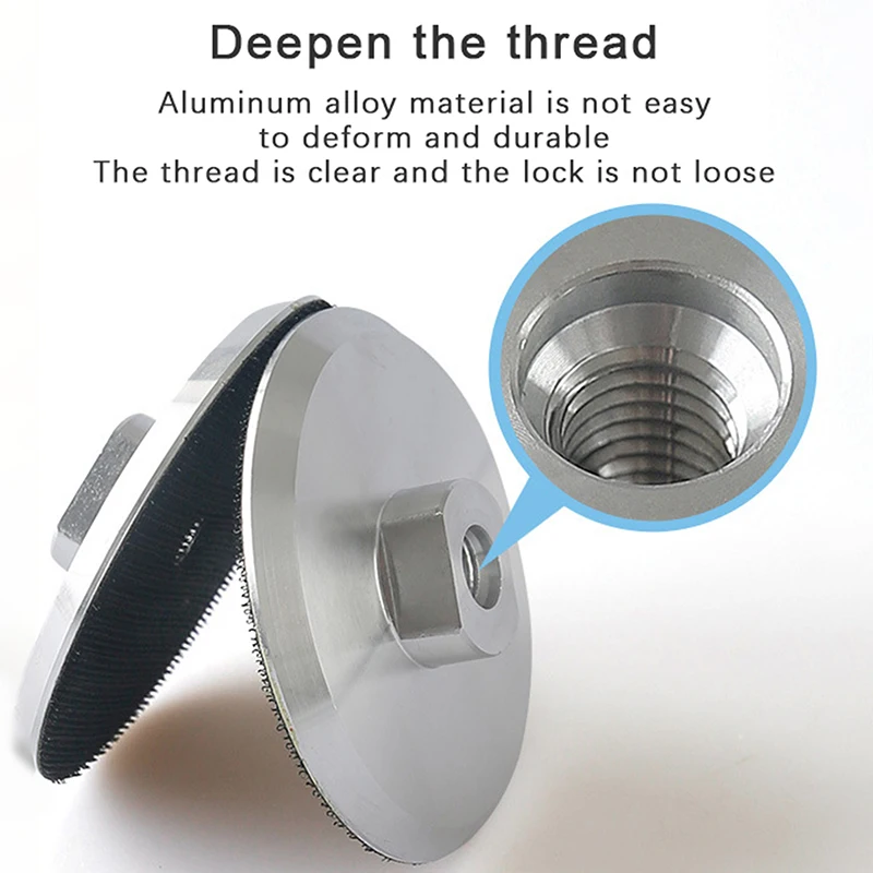 Aluminum Backer Pads 4inch Backer Pad For Diamond Polishing Pad Aluminum Base Backing Holder M14 Power Tools Accessories 1PC