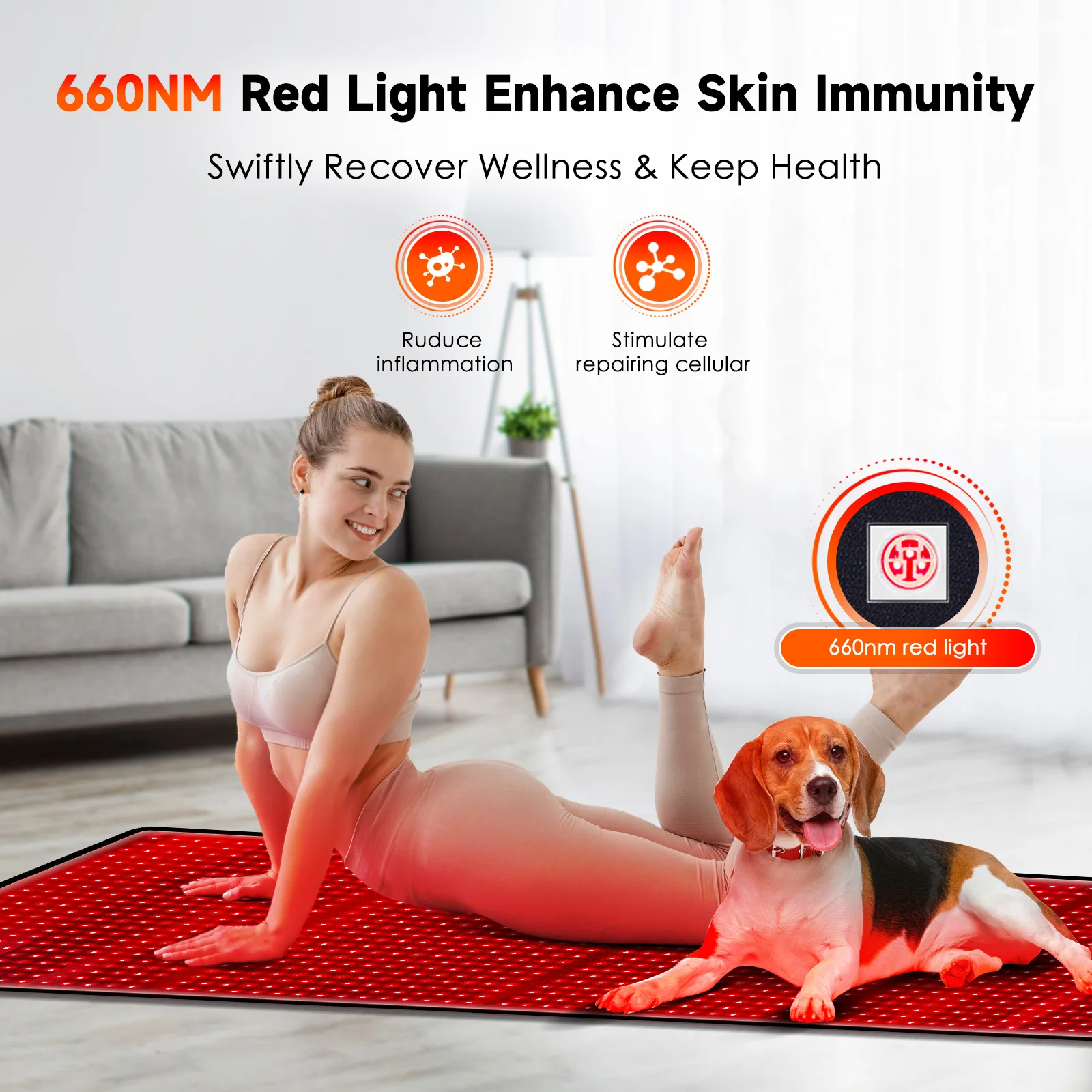 Red Light Mat 1440 LEDs Infrared Light Pad Blanket 850nm Near Infrared Device Large Pad For Body Pain Relief Power 95-160W