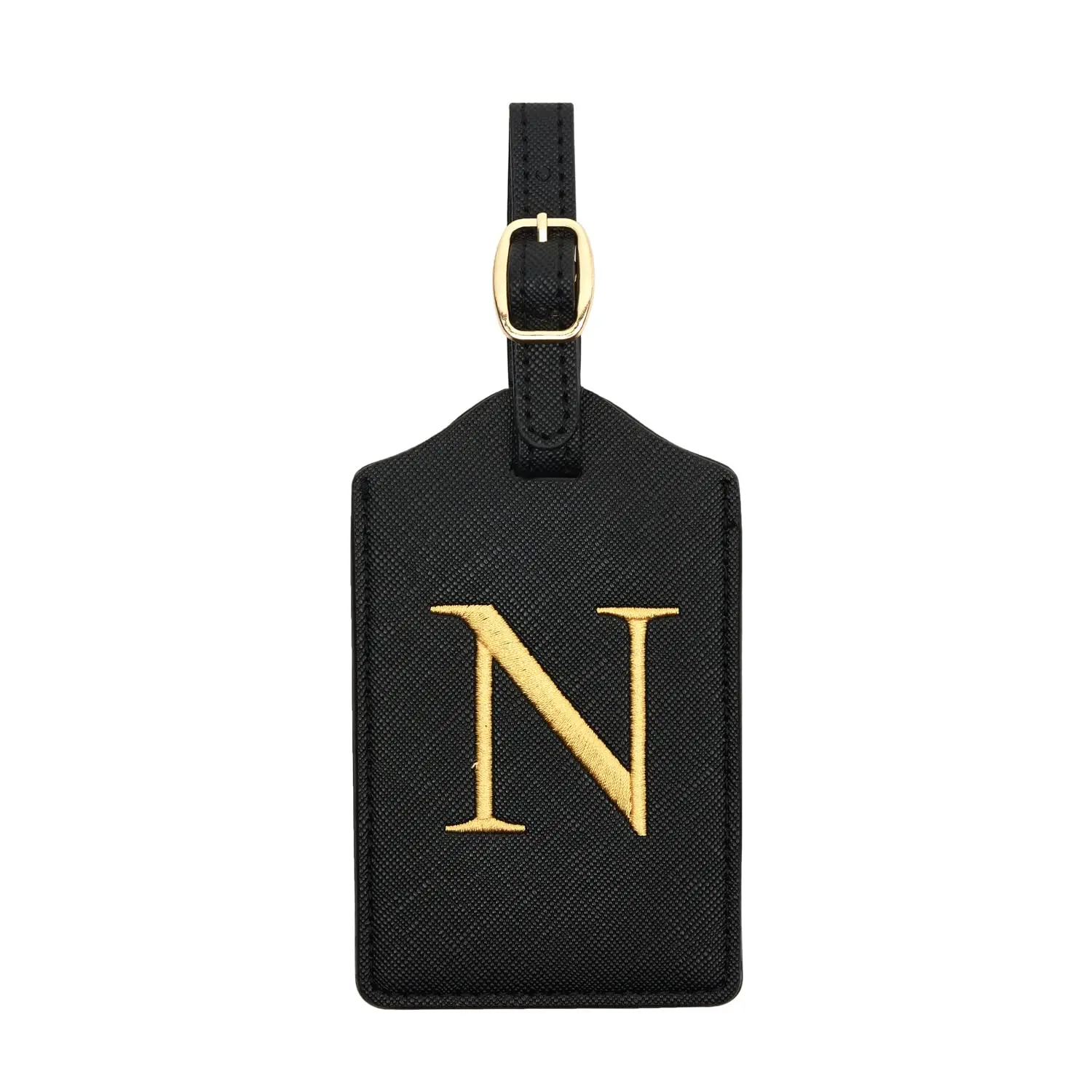 Enhanced PU Leather Luggage Tag with Privacy Cover & Name Card Slot