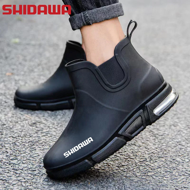 

Summer Men Waterproof Fishing Boots Outdoor Non-slip Rain Boots Comfortable Wear-resistant Rubber Shoes Short Tube Fishing Shoes