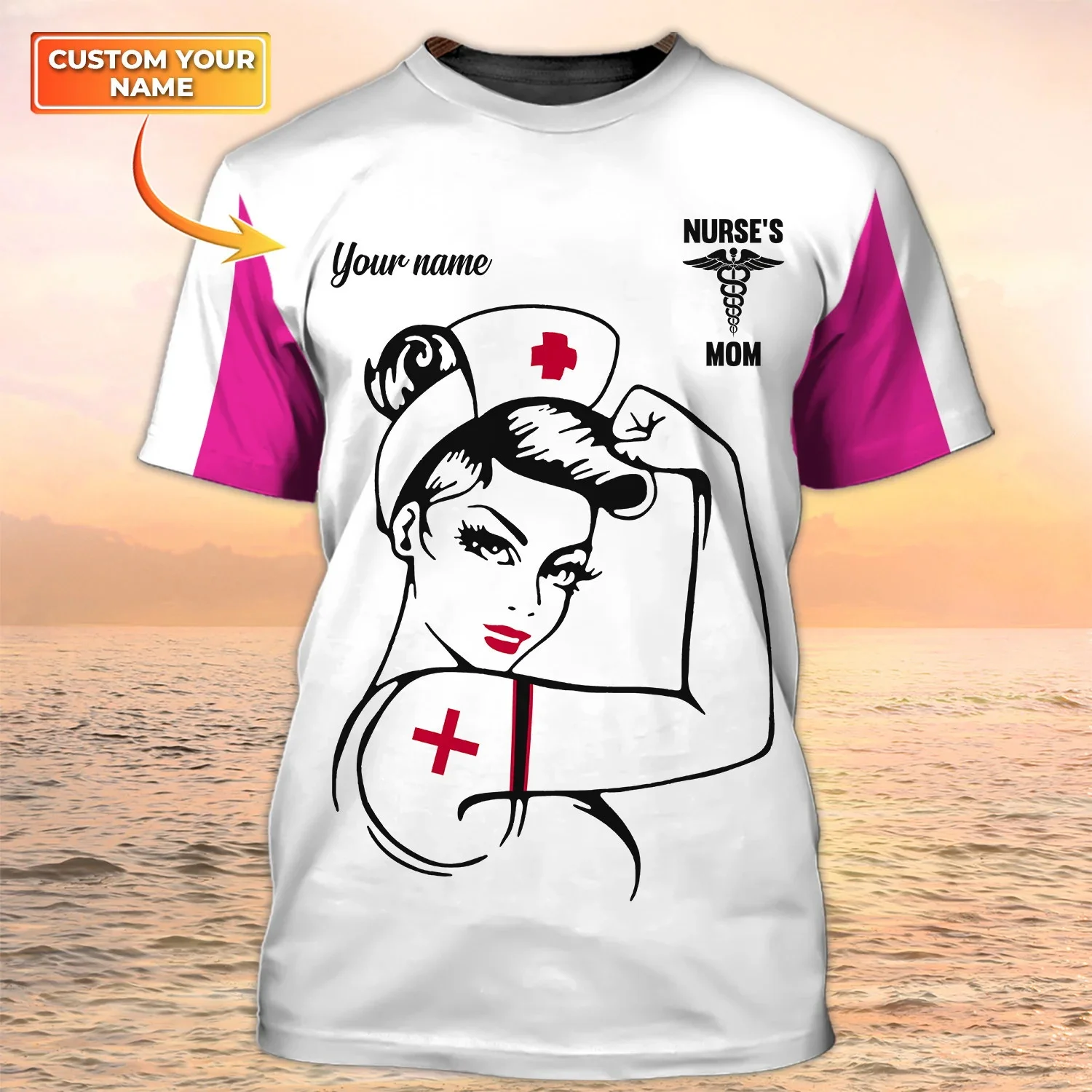 Neueste Sommer Mode männer T-shirt Krankenschwester Arzt Personalisierte Name 3D Gedruckt t-shirt Unisex Casual T-shirt Krankenschwester Uniform DW99 – Detail 17