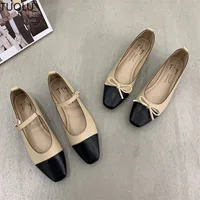 New Flats Shoes Women Spring/Autumn Low Heel Ballet Square Toe Shallow Shoe Slip On Loafer Round Toe Ballet Flat Shoes zapatos 2