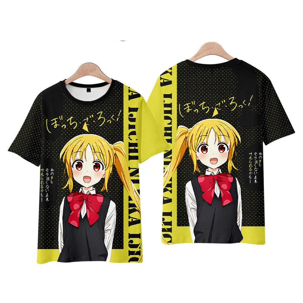 Manga Bocchi The Rock T Shirt 3D Print Streetwear Tee