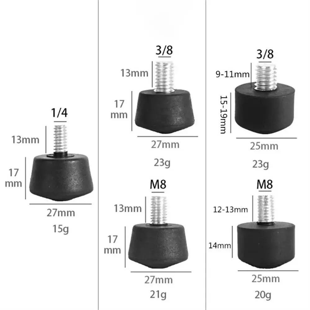 

Universal Anti-slip 3/8 or 1/4 Inch Tripod Monopod Rubber Foot for Andoer Benro Gitzo Manfrotto Tripod Monopod QXNF