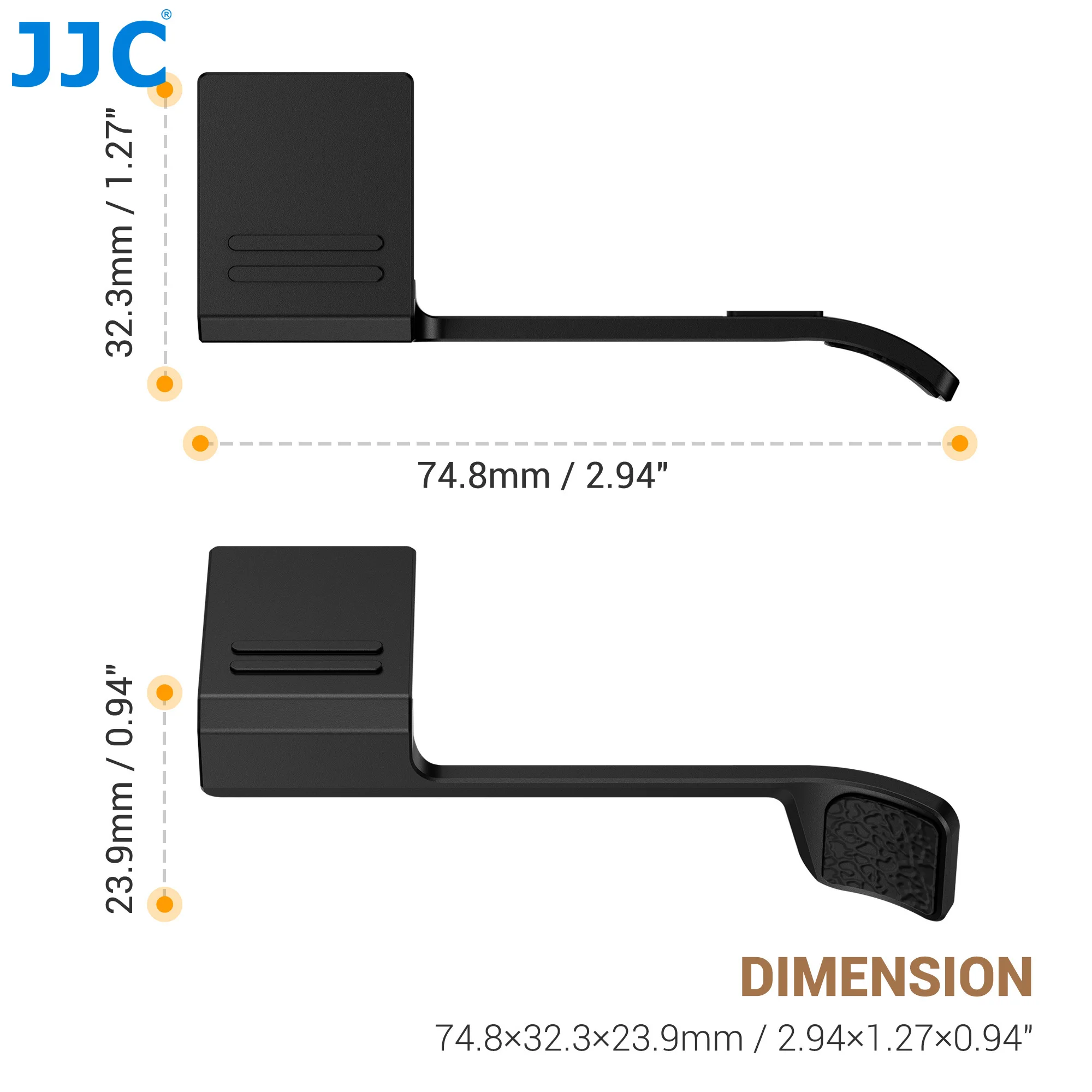 JJC 메탈 카메라 엄지 그립 엄지 받침대 후지필름 X-E5 카메라 그립 셔터 릴리스 버튼 포함 카메라 액세서리