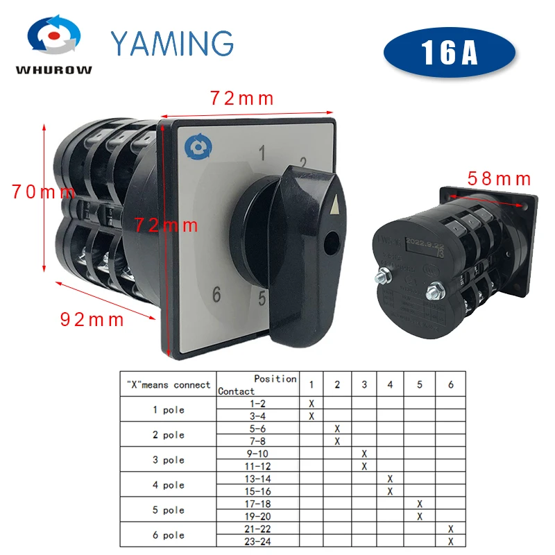 pólos 6 posição de controle de energia
