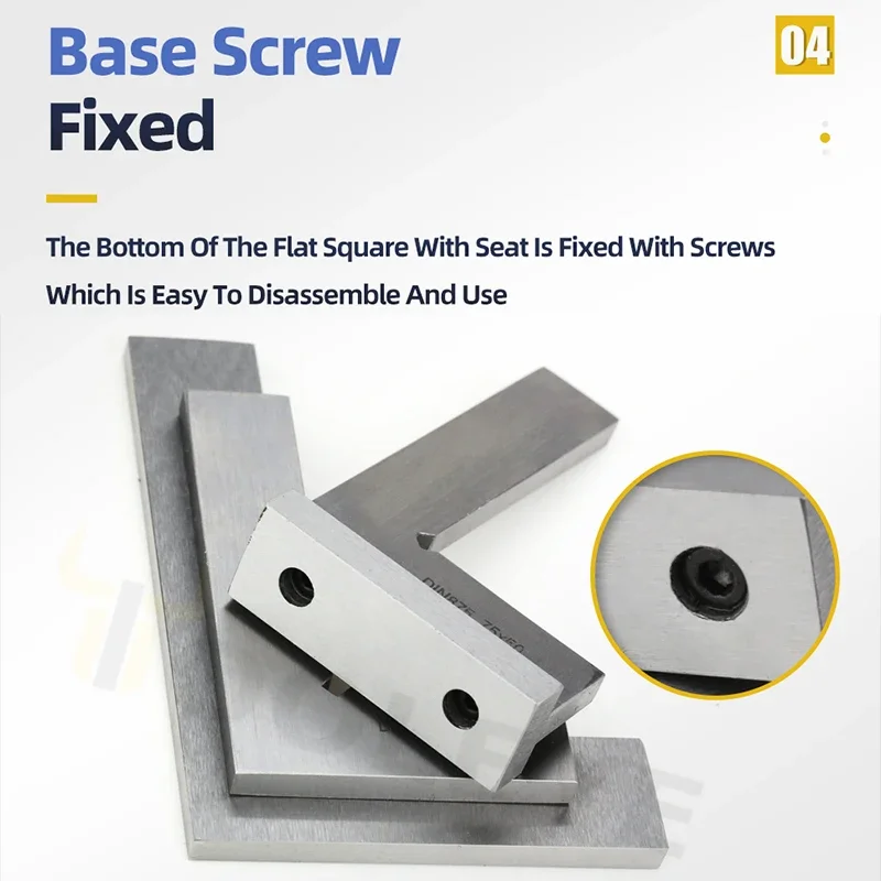 90 Degree Flat Edge Square Ruler Carpentry Square Woodworking Tools Metal Angle Measuring Tool Multi Try Gauge Set-Square