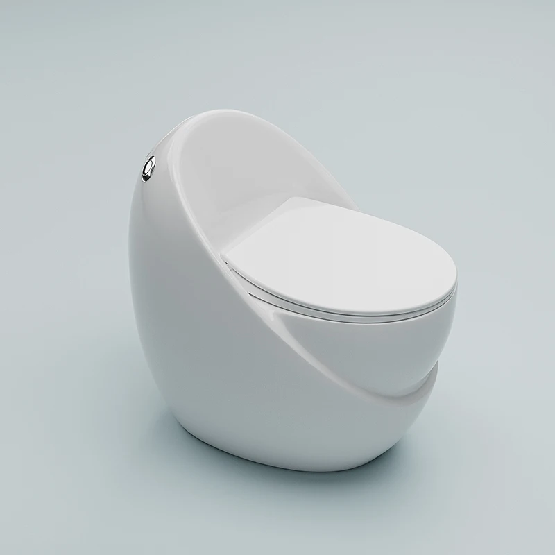 YYHC-White premium capsule egg-shaped sanitary ware Flush toilet bathroom ceramic siphon floor installation all-in-one 2