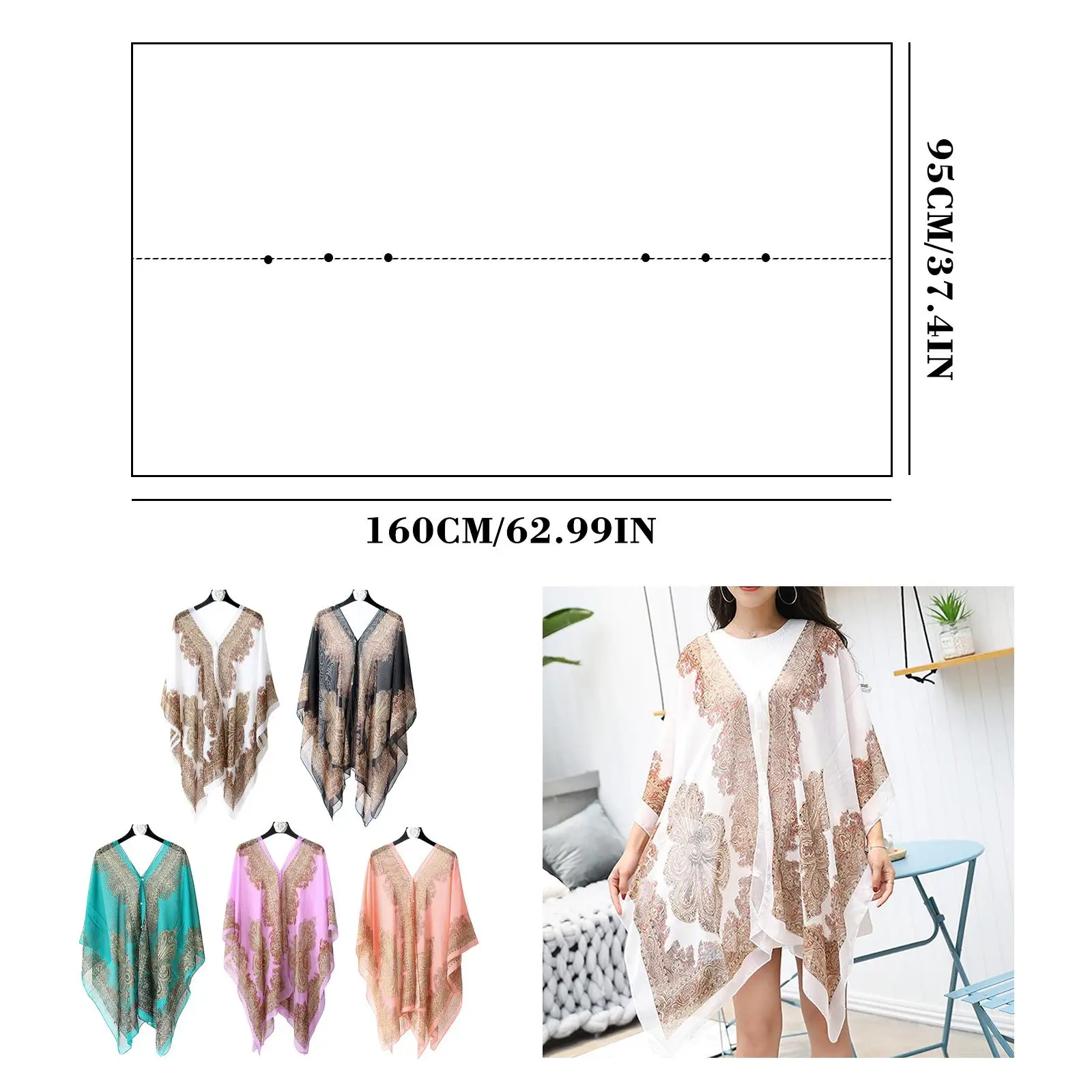 Women Chiffon Beach Cover Up Kaftan Tunic Dress Bikini Swimsuit Sarong Pareo Bathing Suit Resort Wear Swimwear Loose swimsuit cover up swimsuit coverup