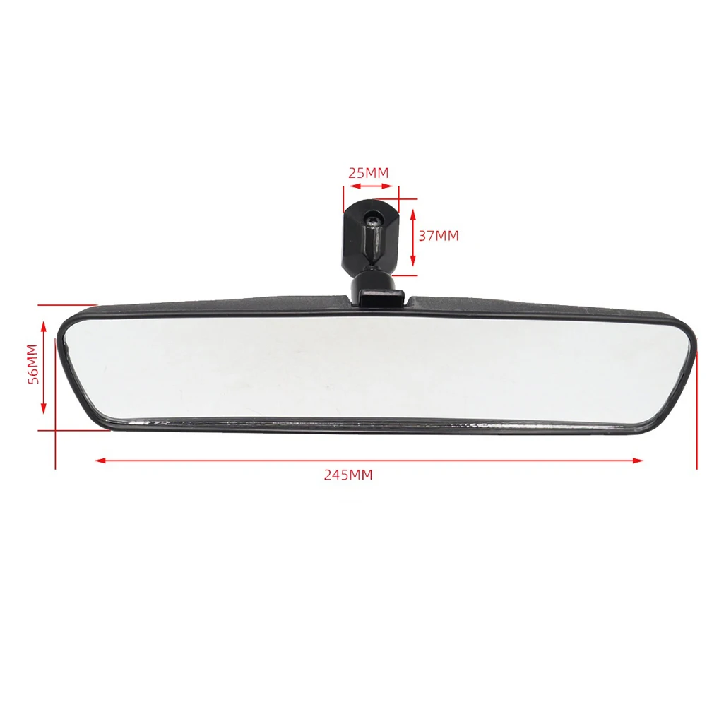 10 Inch Inside Rearview Mirror Black Interior Rearview Mirror Easy To Install Rearview Interior Mirror ABS Glass Car Accessories