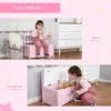 Kids 2-in-1 Wooden Toy Storage Box Seat Bench Storage Chest w/ Pneumatic Rod 5