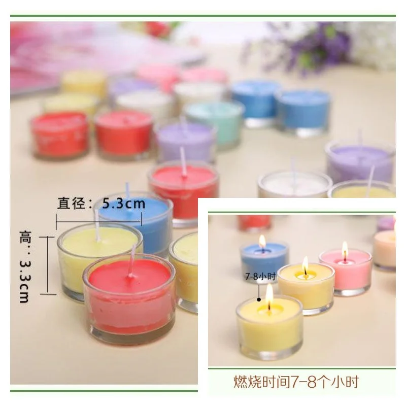 Bougies romantiques sans fumée écologiques en cristal, 12 pièces, pour  décoration de mariage, saint-valentin - AliExpress