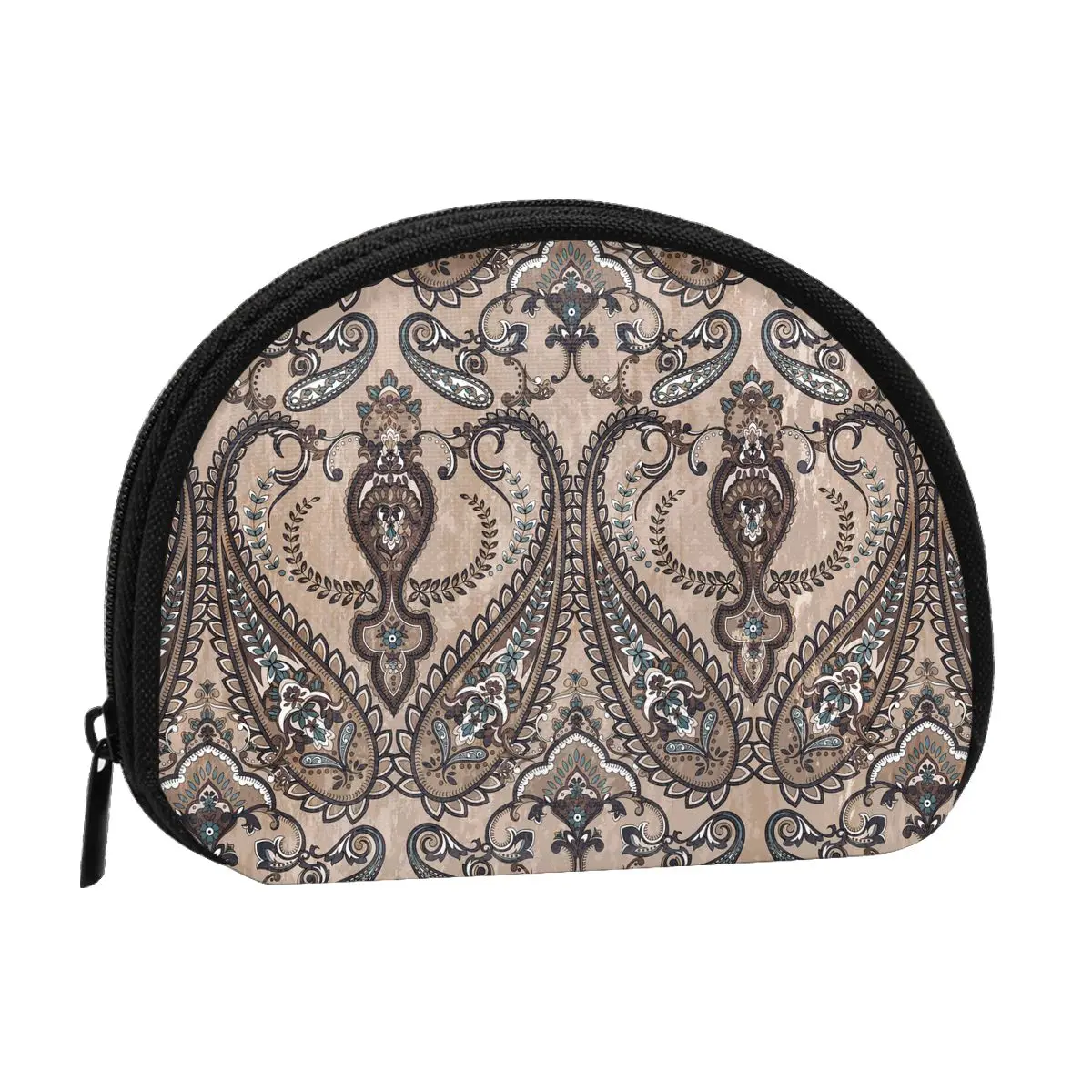 

Paisley 3D Printing Coin Purse Ladies Shopping Portable Silver Coin Bag Travel Mini Credit Card ID Card Bag Gift
