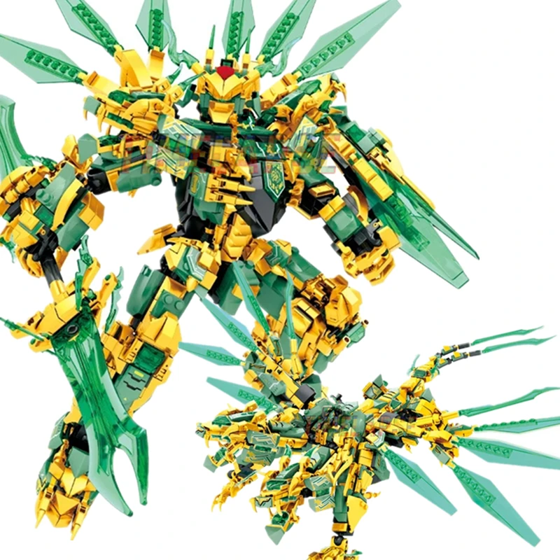 1618Pcs Guerriero Meccanico Titani Mechas Battle Robot Dragons Stagione 14 Building Blocks Set Di Modelli Classici Mattoni Kit Per Bambini
