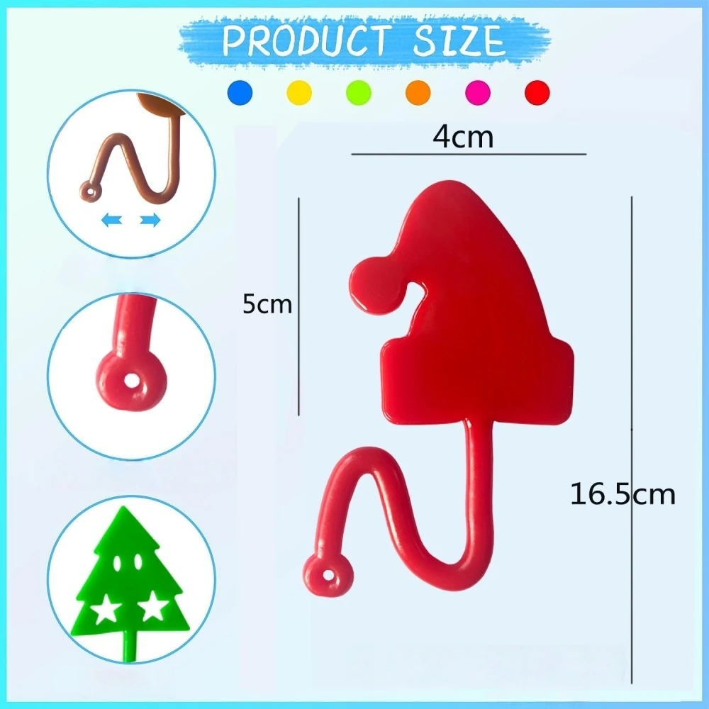 Cute Cartoon Christmas Tree Snowflake Elk Sticky Hands for Christmas New Year Carnival Party Gift Pinata Gift Bag Filler 10-50PC