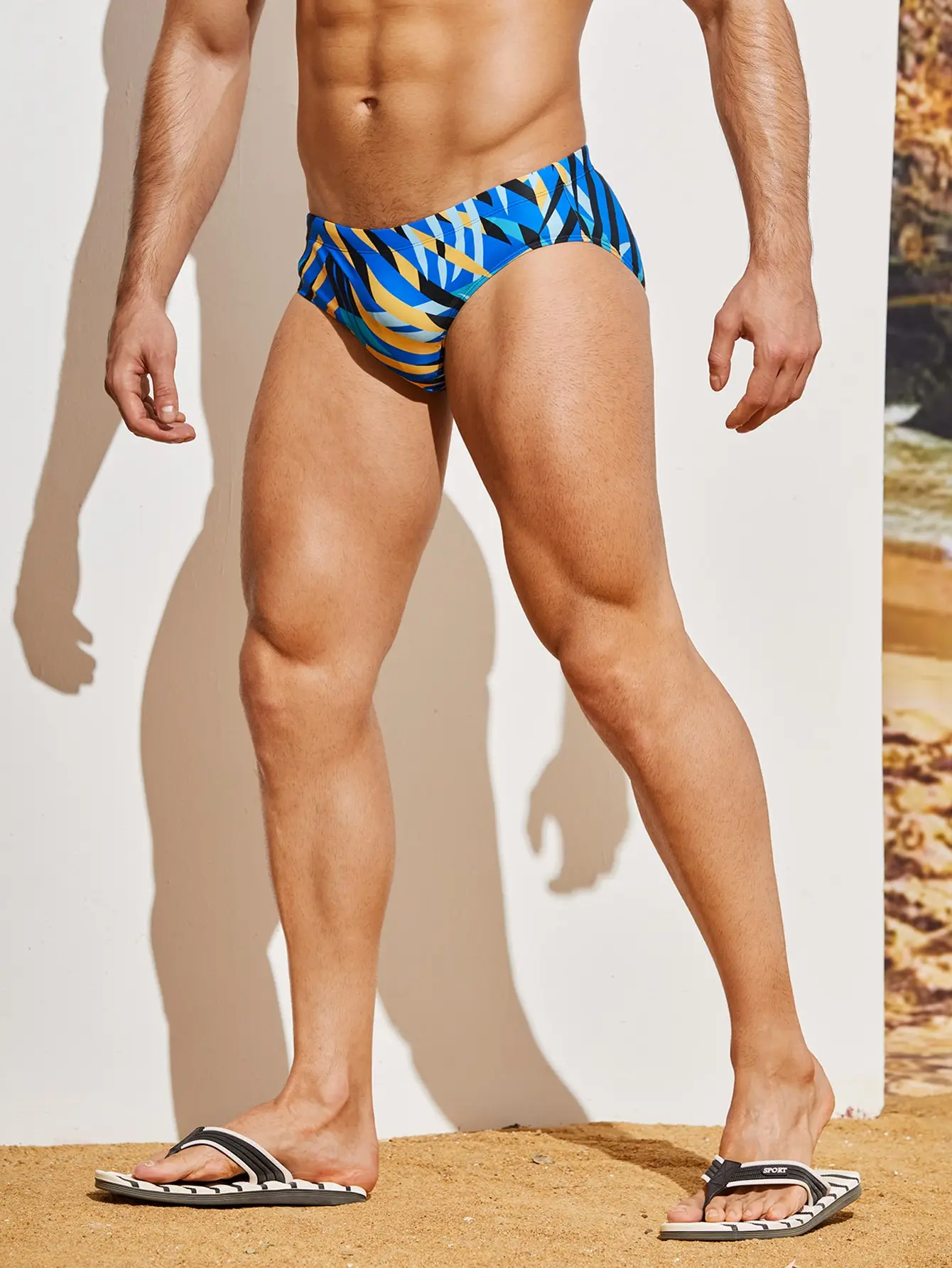 Men's Adult Triangle Racing Swimsuit Reduce Resistance men swimsuit