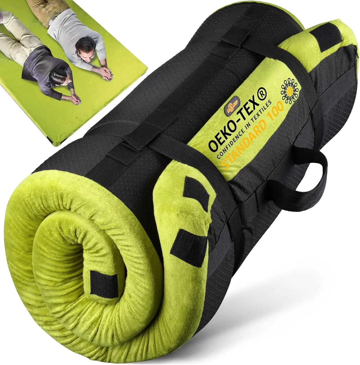 Camping Mattress Sleeping Pad [Car/Tent/Cot] 3 Inch Portable Floor Mat Roll Up for Guests Kids Adult Sleep