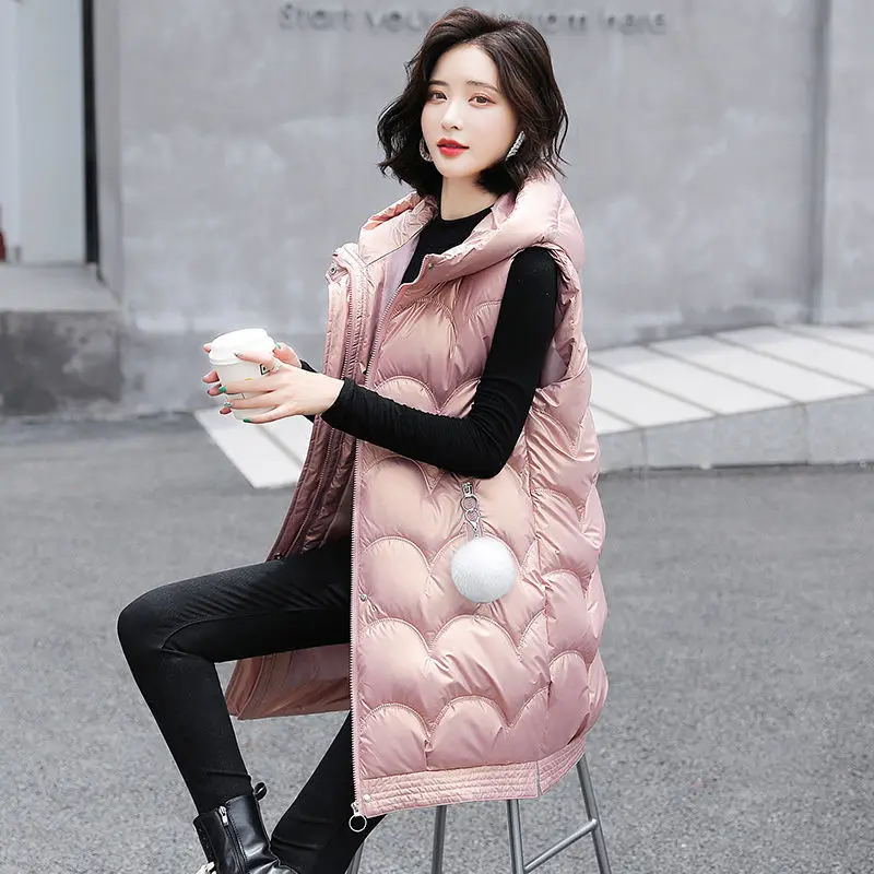 

Winter Cotton Vest Jacket s Women Fashion Style Padded Waistcoat Female Casual Loose Lady Warm Sleeveless Coat G794