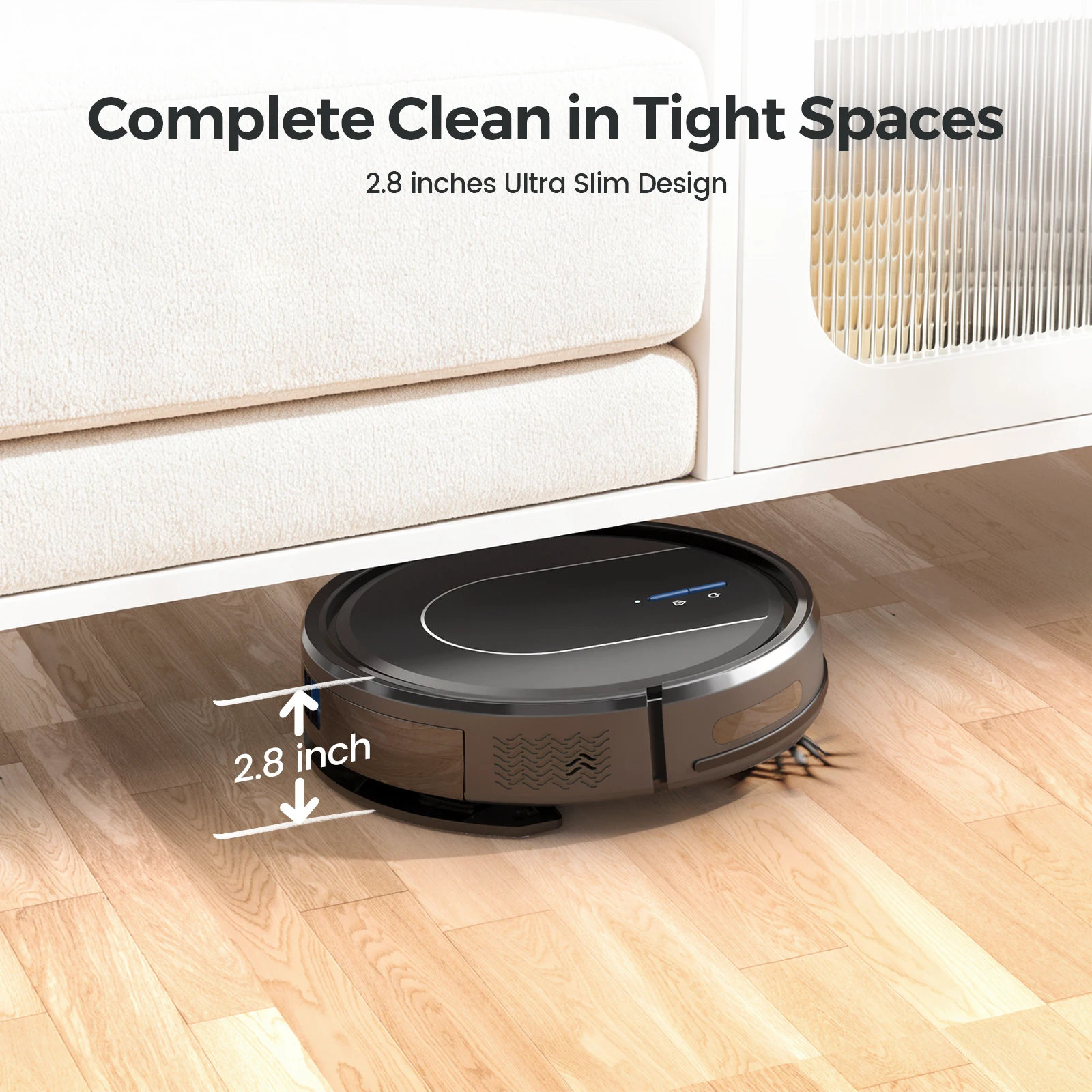 INSE Robot Vacuum Cleaner 3-in-1 Sweep Mop Vacuum Cleaner 5000Pa Strong Suction with Auto-Return Charging Support Alexa/WiFi/App 5
