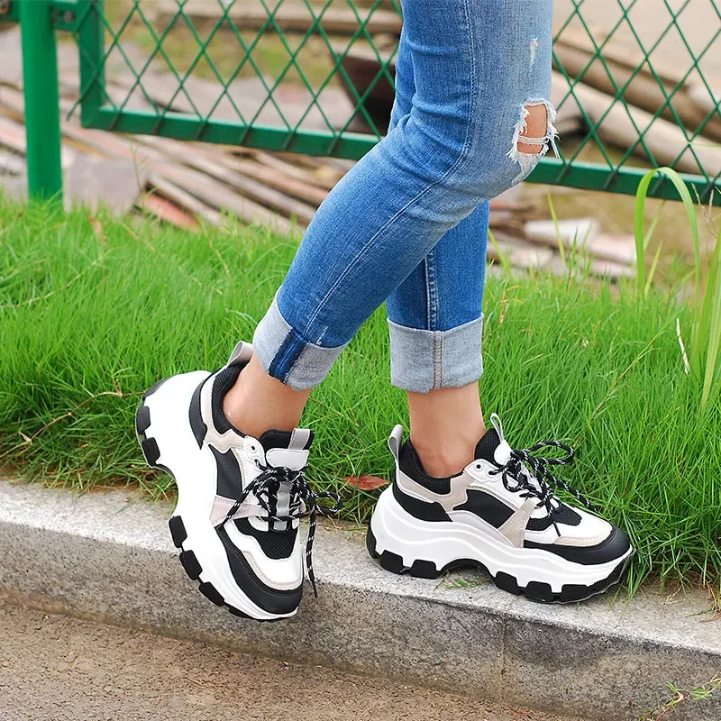 ウォニョン着用★ ★PLATFORM CANVAS SNEAKERS Chunky Lace up Sneakers – MODAPASSO