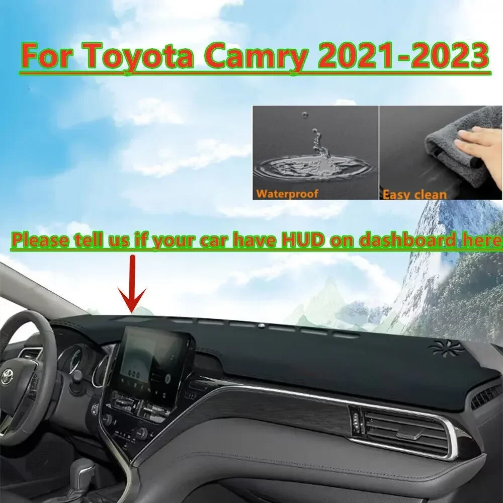 

New PU Leather LHD Dashboard Cover Dash Pretector Anti-Slip Mat Trim Dashmat Carpet For Toyota Camry 2021 2022 2023