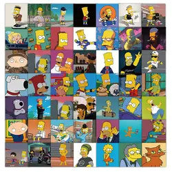 54pcs THE SIMPSONS Cartoon Decorative Sticker Set for DIY and Personalization (54pcs)