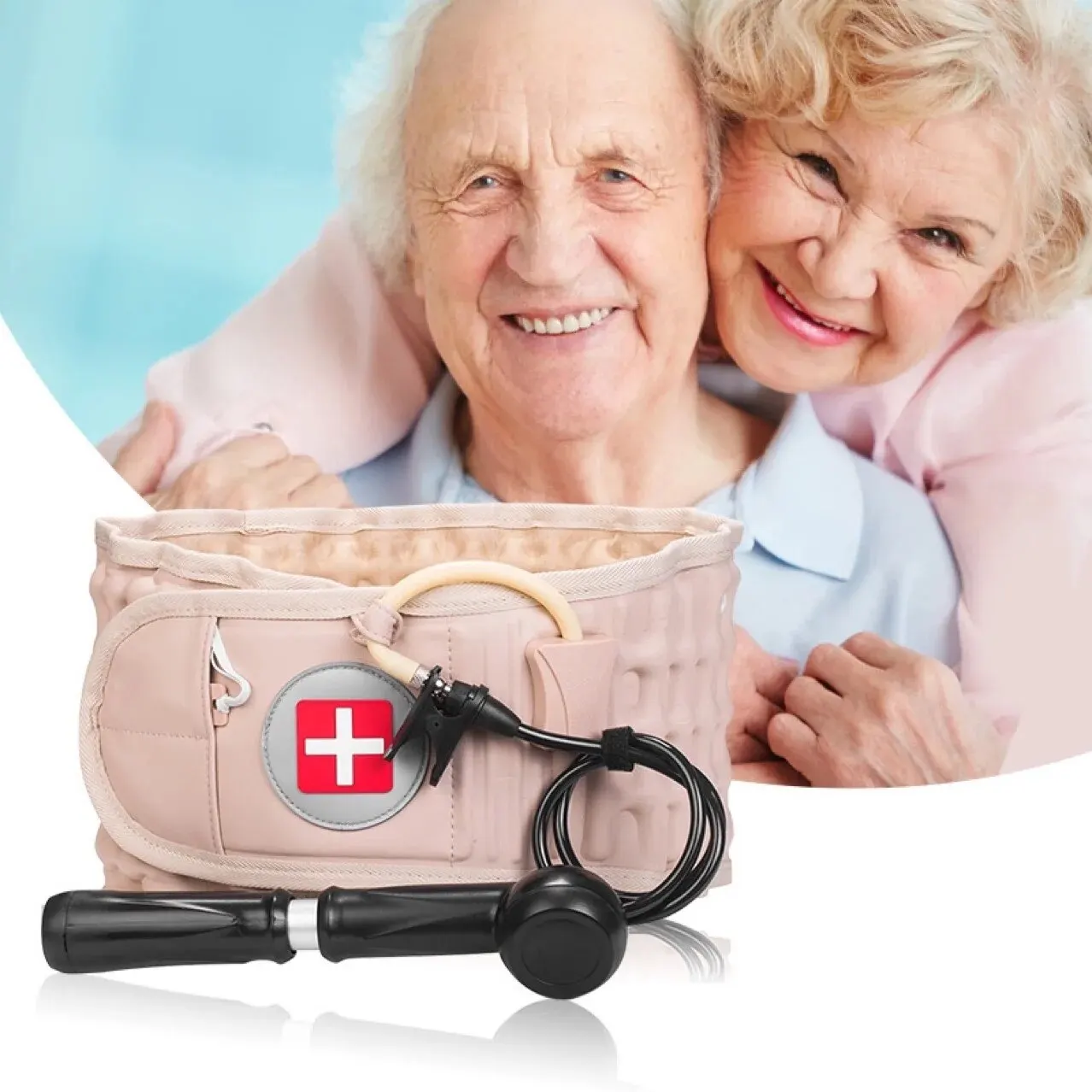 Põletav rihm PU-nahast leevendab alaseljavalu Õhutõmbeklamber Täiskasvanute tugi Fikseeritud vöökohaga Unisex kaitsevarustus_voghion.com