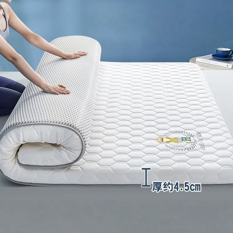 Soybean Fiber Mattress Thickened Anti-Bacterial Latex Topper Soft Cushion Tatami Mat Breathable Silent Bed Pad Skin-Friendly Mat