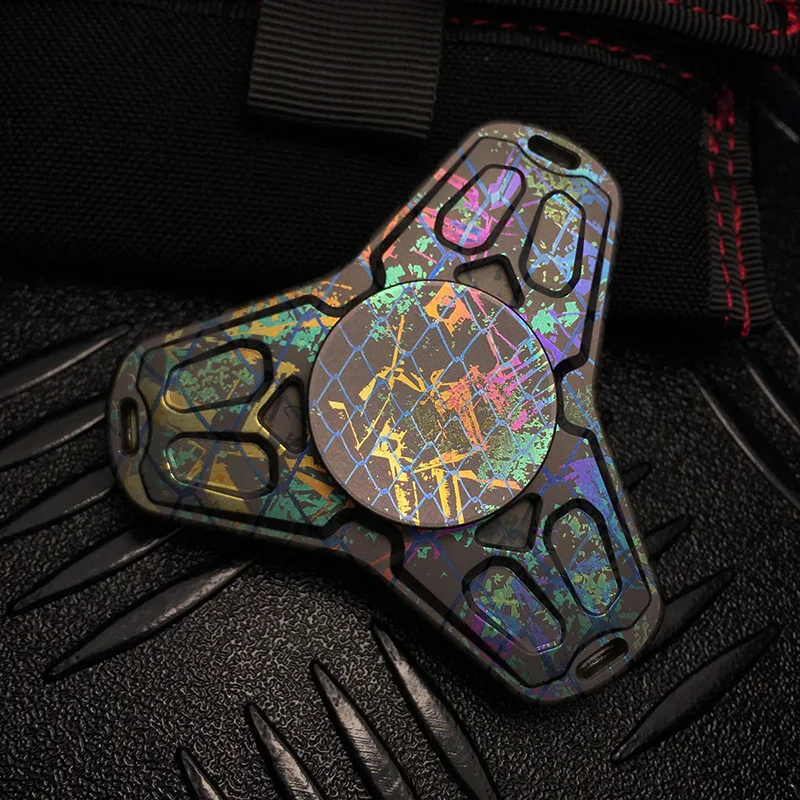 

Titanium Alloy Old Graffiti Color EDC Luminous Adult Decompression Fingertip Spinner Leisure and Entertainment Trendy Play