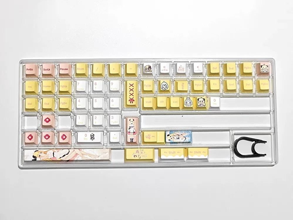 Tsunomaki Água Key Cap Vtuber Hololive Cover Sublimação Pbt Dye Cherry mx Interruptor do Eixo Cruz Teclado Mecânico - Imagem 2