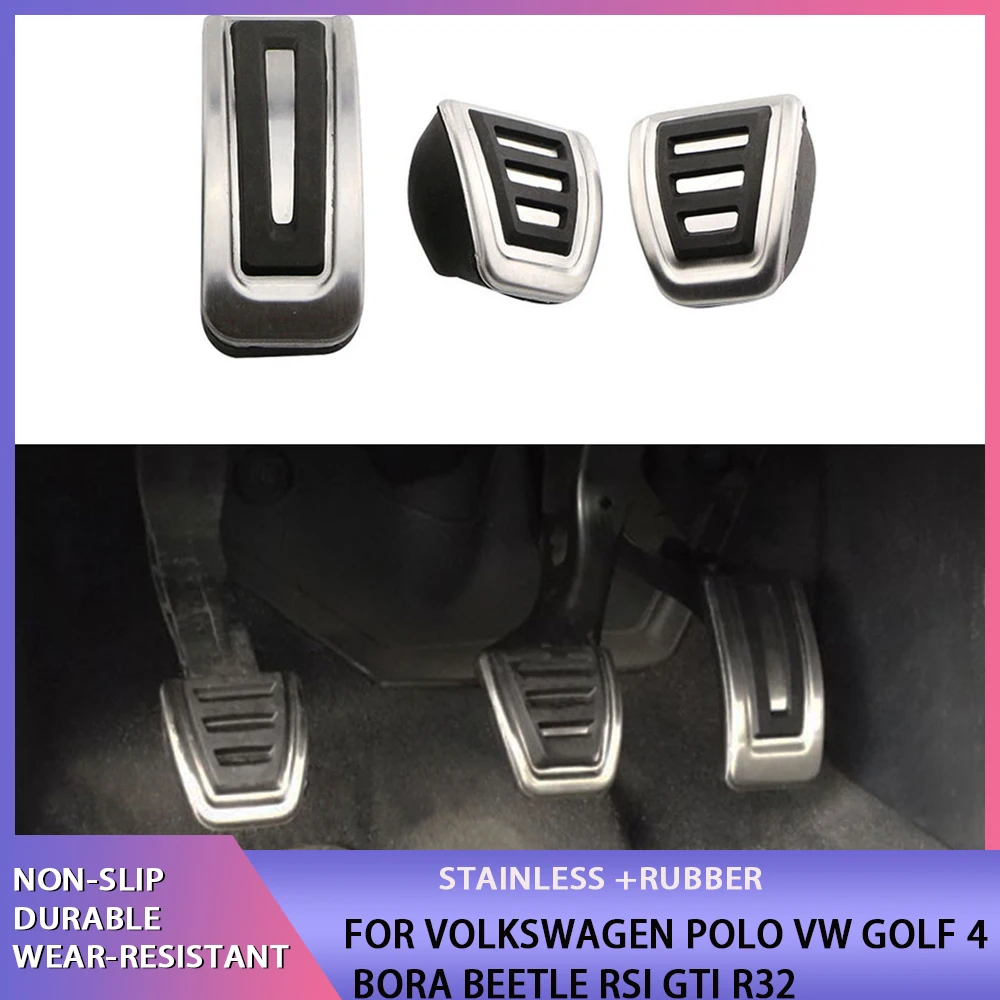 Pedale Per Auto Poggiapiedi In Acciaio Inossidabile Per Volkswagen Polo Vw Golf 4 Bora Beetle Csgti R32 Audi A3 Per Seat Car-Styling