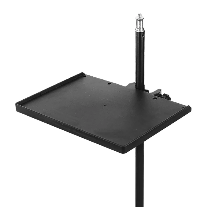Microphone Stand Trays Clamp-On Mic Rack Trays Height Adjustable with O-Rings Clamps Mic Sound Card Holders
