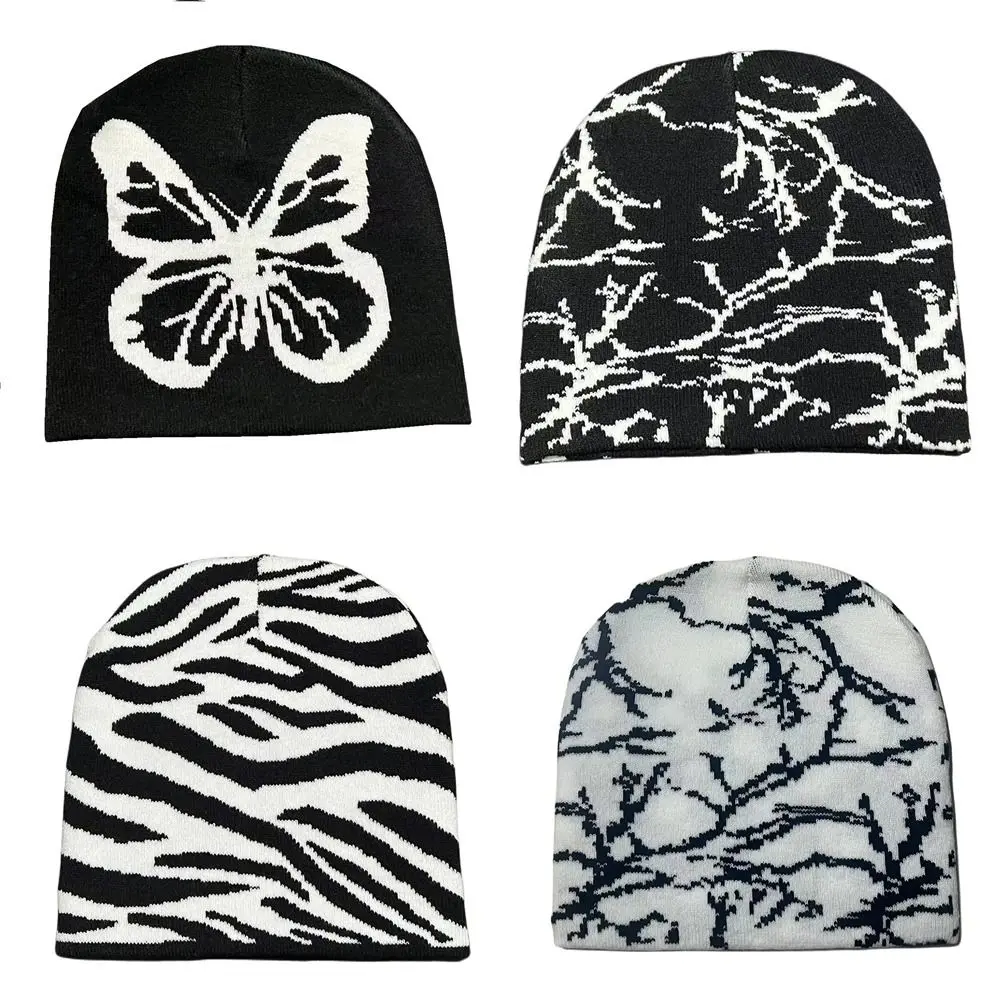 

Y2k Knitting Cap Hat Gift Ins Wool Acrylic Casual Skullies Warm Cold Cap Men Women
