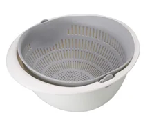 

Double Drain Basket Bowl Rice Washing Kitchen Sink Strainer Noodles Vegetables Fruit Kitchen Gadget Colander Coladores De Cocina