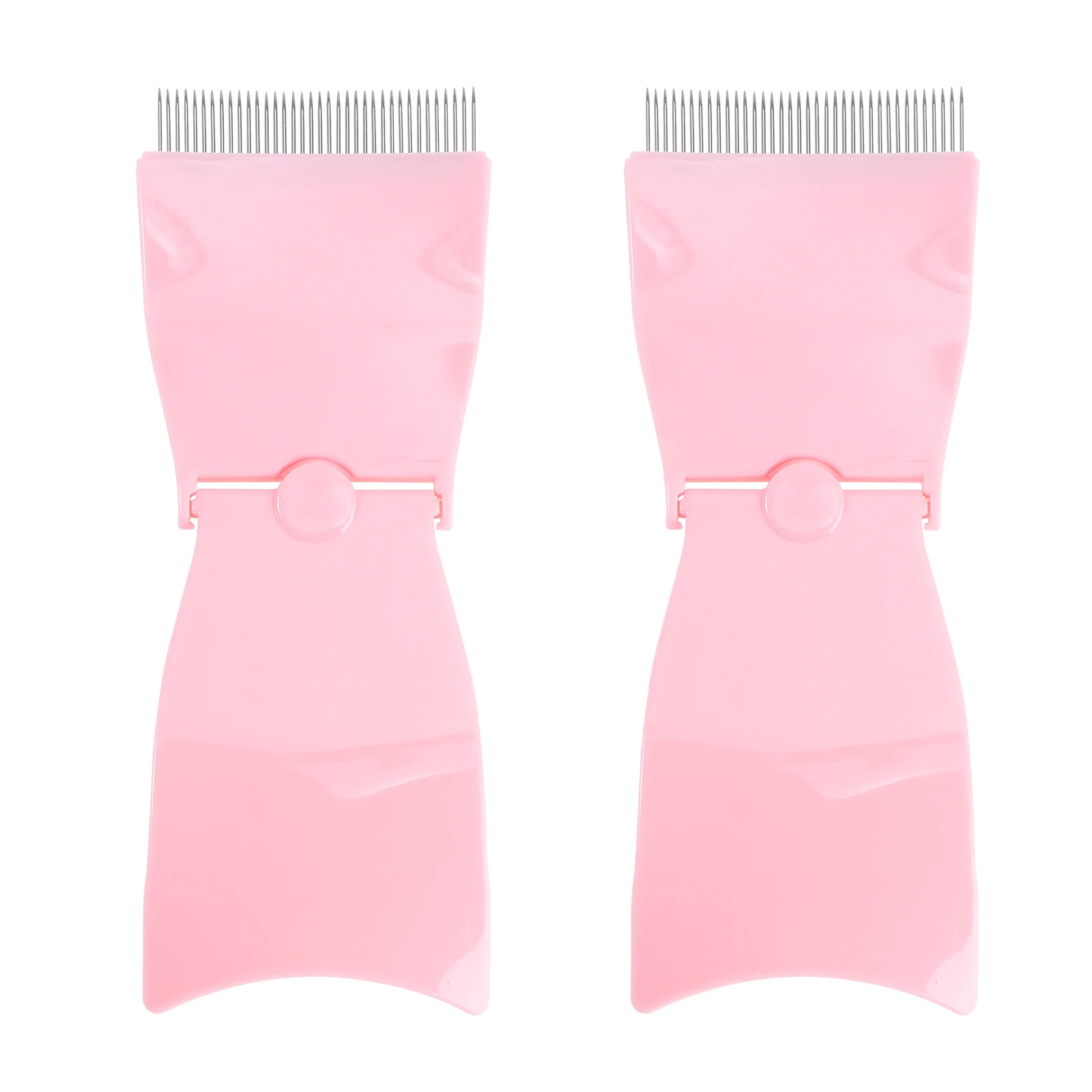 

2PCS Eyebrow Comb Folding Steel Needle Brow Comb Portable Steel Needle Brow Comb Compact Brow Row Comb Practical Eyebrow