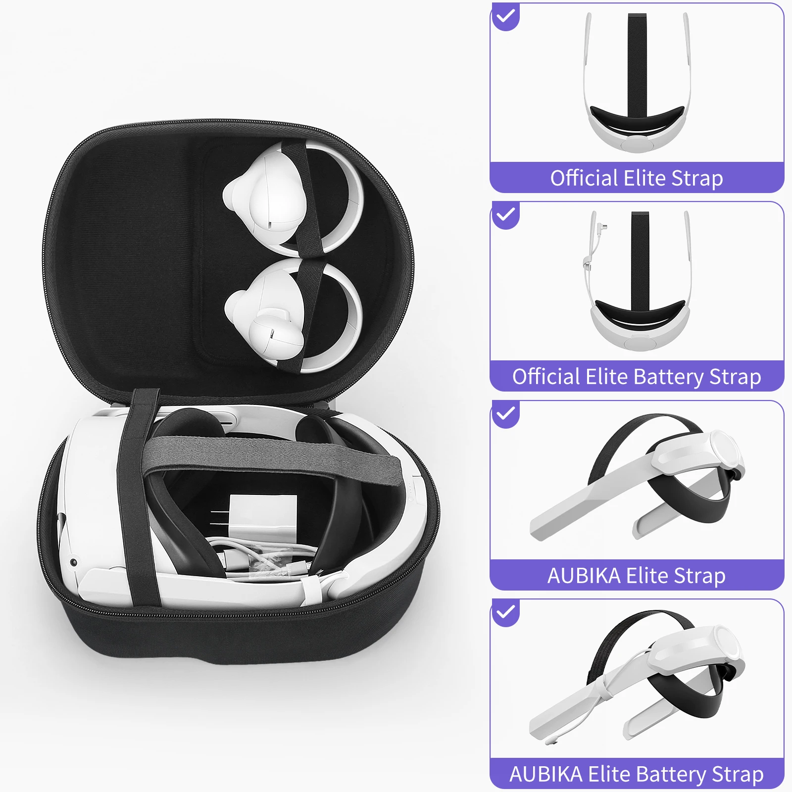 AUBIKA Storage Bag for Oculus Quest 2 VR Headset Hard EVA Travel Portable Convenient Carrying Case Controllers Accessories - Vimarsana News
