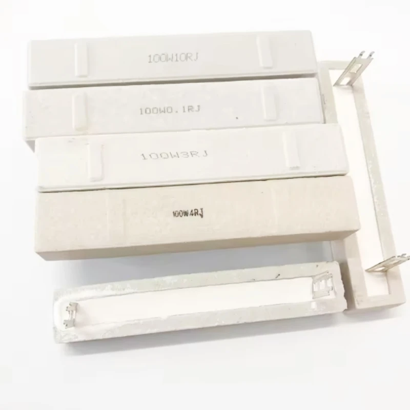 1pcs 100W Cement Resistor 5% 0.1 0.5 1 1.5 2 2.5 3 3.3 4 5 6 8 10 12 15 20 25 30 47 50 100 150 200 250 300 500 1K Ohm