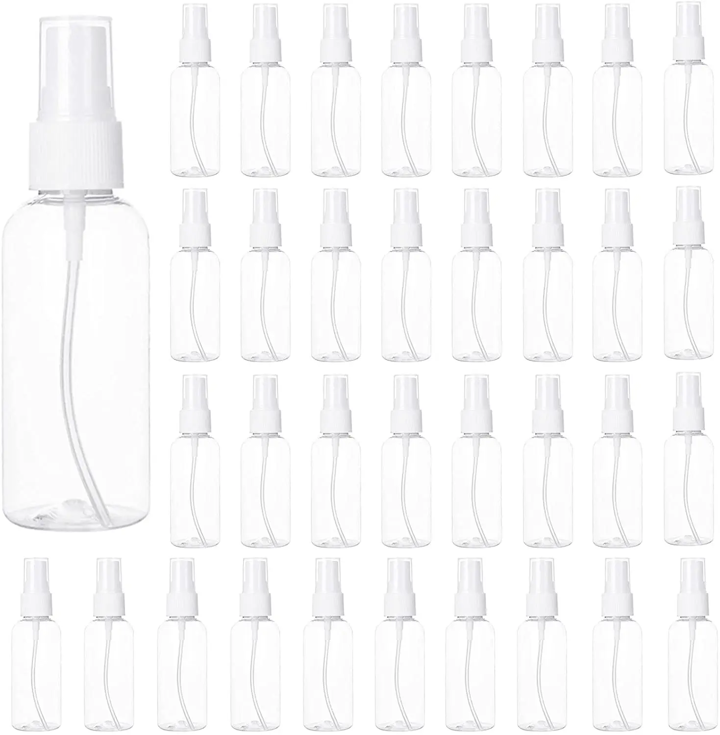 

5PCS 30ml 50ml 100ml Spray Bottle Mist Sprayer Clear Fine Empty Travel Reusable Liquid Water Hair Cleaning Solutions Container