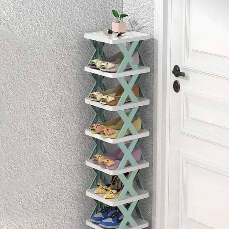 

Multi-layer Shoe Shelf Stackable Shoe Rack Organizer Holder Removable Space Saving Storage For Entry Door Living Room Supplies