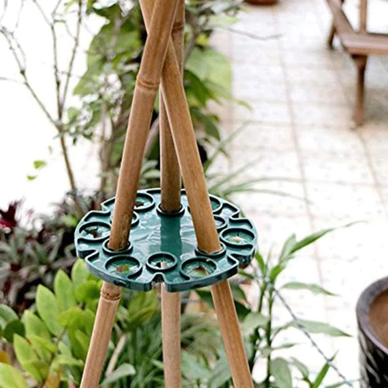 Description Picture 4 of item1Pcs Garden Plant Support Protection Trays Bamboo Cane Holder Balcony Plants Support Rack Connectors Garden Stake For Climbing