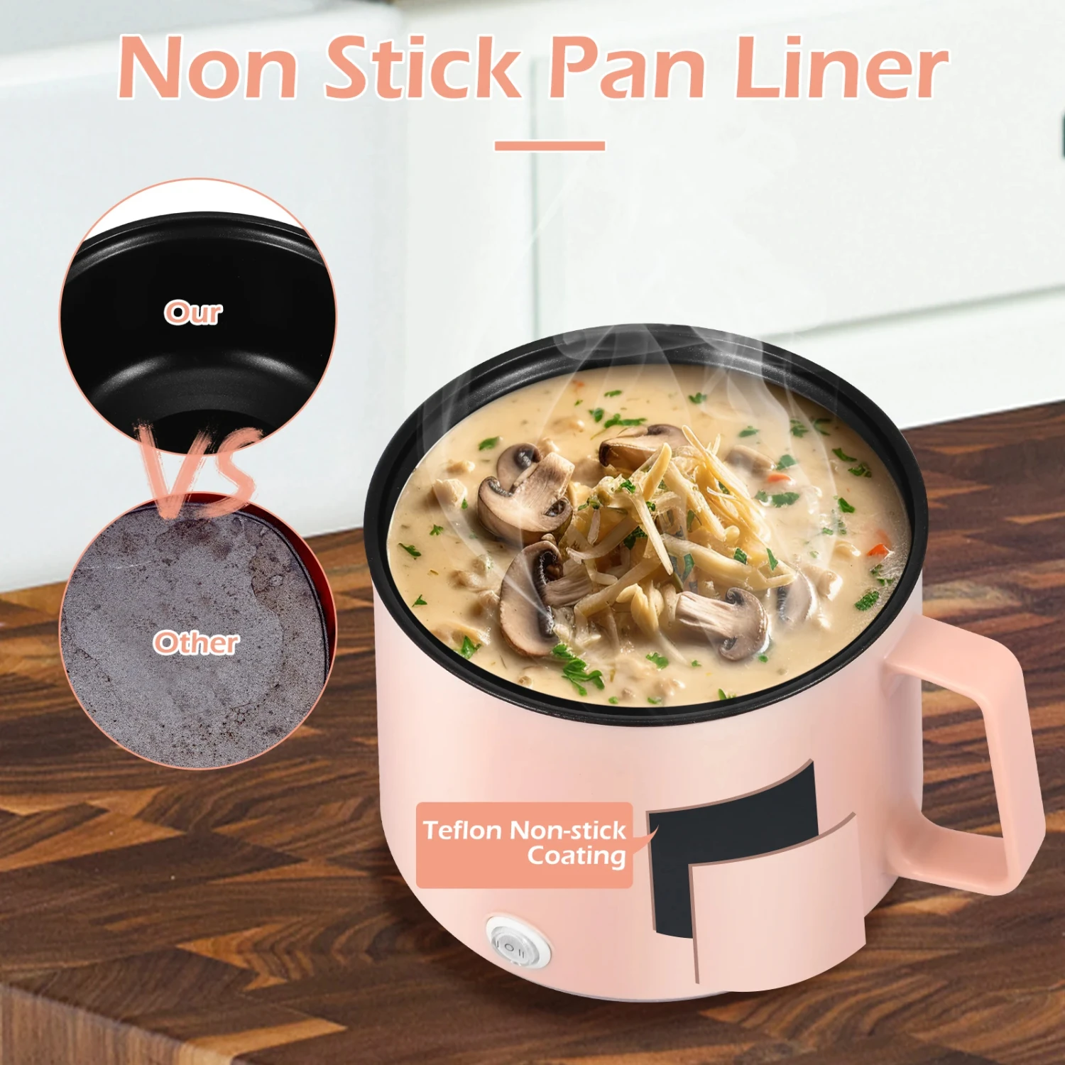 Versatile and compact non-stick mini household cooking machine - reliable and efficient appliance for 1-2 people, perfect for ma 3