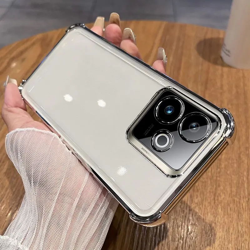 Luxury Magnetic Electroplating Soft Silicone Bracket Back Cover - Shockproof Bumper Case