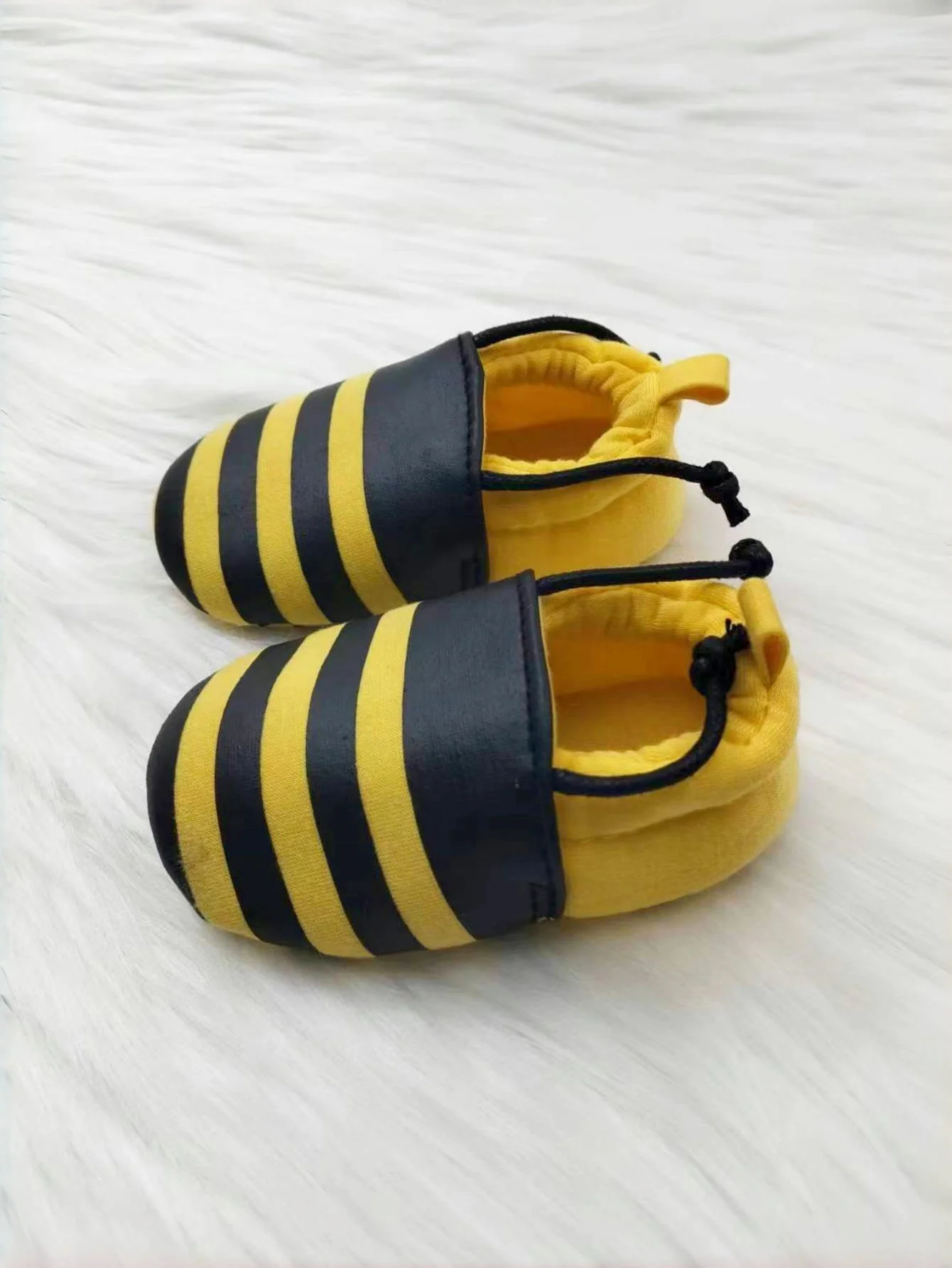 Yibubu Yellow Baby Shoes Create Cartoon Bee Baby Boy Shoes Infant Solft Sole, Baby Girl Soft Unisex Toddlers First Walker 6