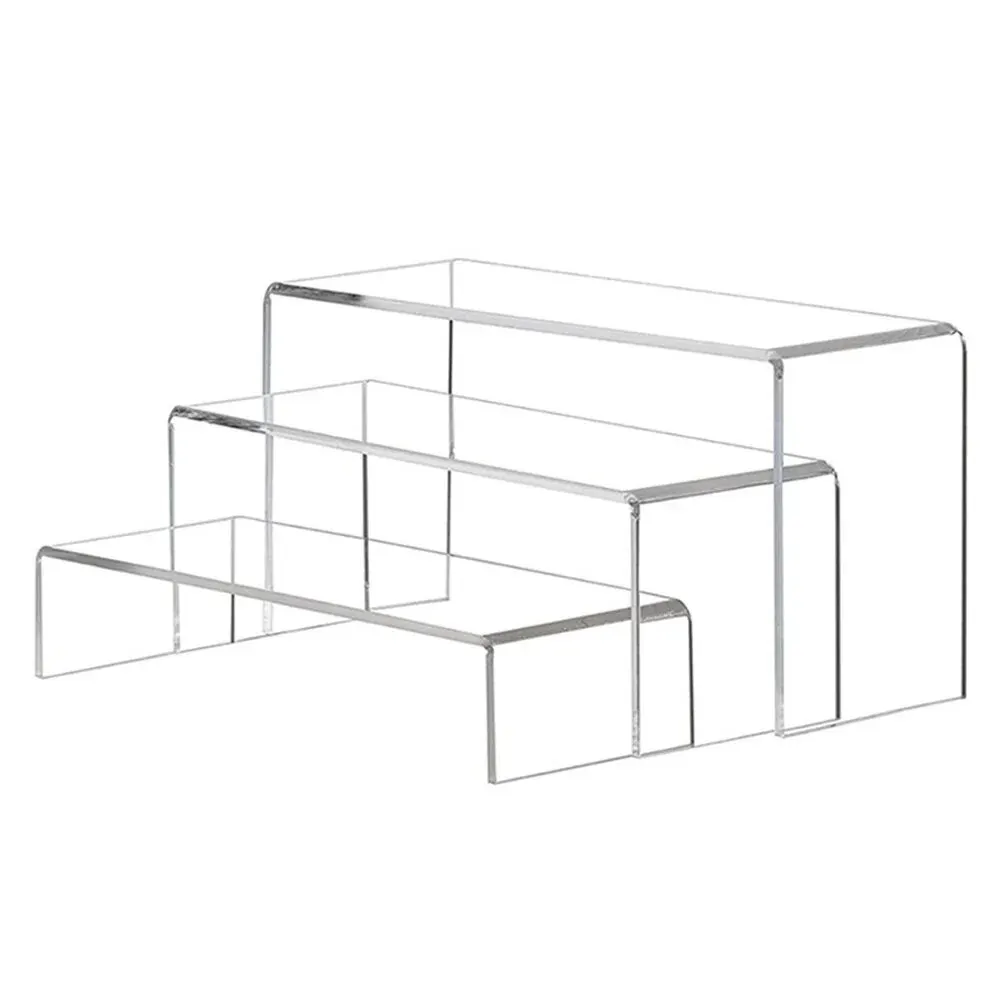 Storage Racks 3PCS Different Sizes Storage Racks Desktop File Racks Transparent Desktop Storage Racks Cosmetics Perfumes Pastries